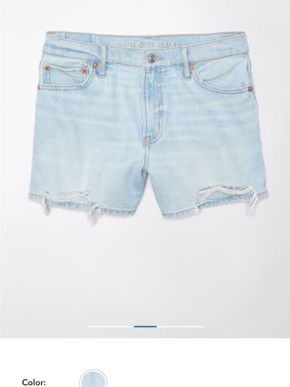AE Strigid Super High-Waisted Relaxed Ripped Denim Short